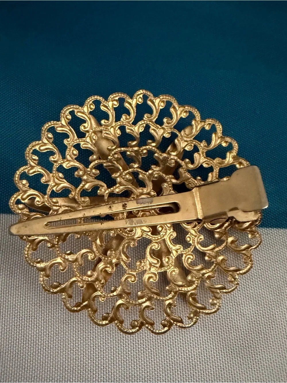 Gold & Rhinestone Decorative Hair Clips Set